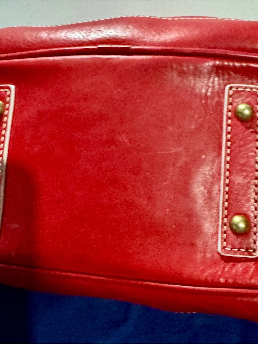 Dooney & Bourke Red Leather Satchel Tassel Crossbody Strap Florentine Savannah